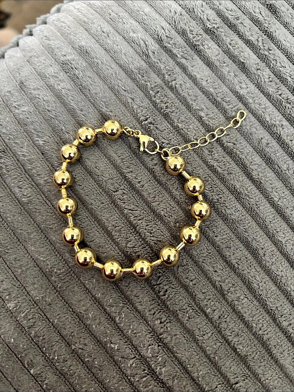 Gold Bead Chain Bracelet New